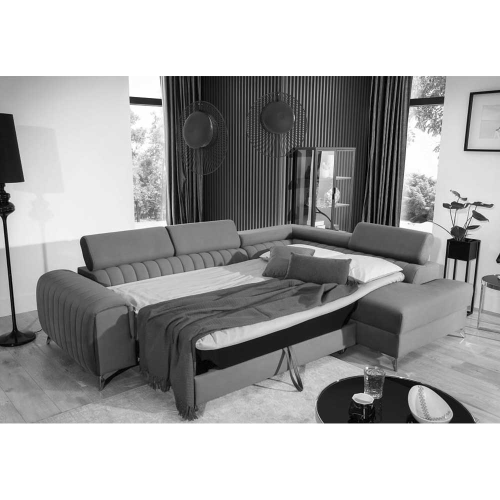 Wohnlandschaft mit Federkern und Bettfunktion - Wildsons