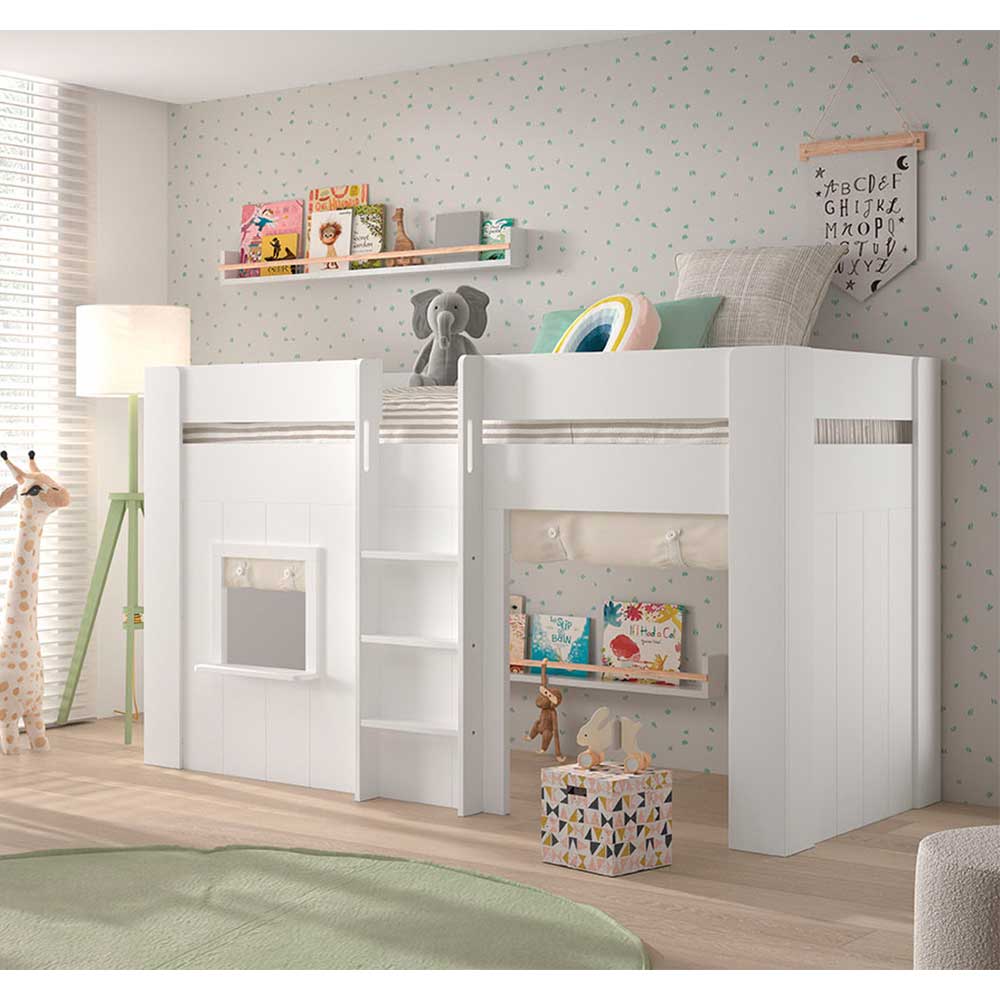 Spielbett mit Hütte 120 cm hoch - Aramo