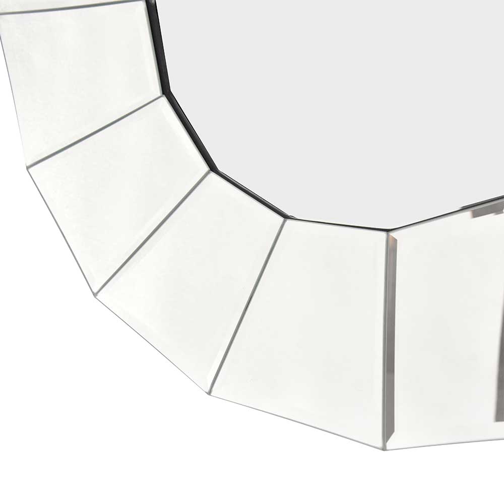 Polygon Designspiegel in Silber - Ymer