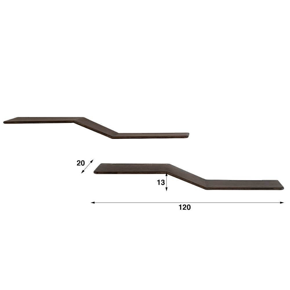 Wandboard Duo aus Teak Massivholz - Marryland (2er Set)