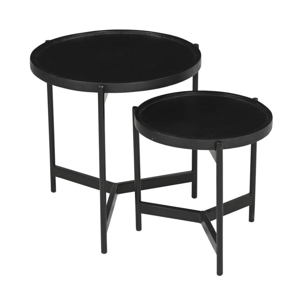 Couchtisch Duo in Schwarz - Nancey (zweiteilig)