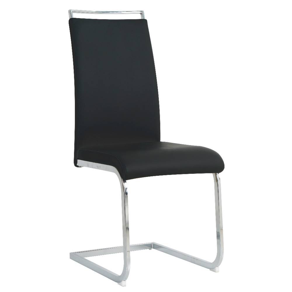 Freischwingerstuhl in Schwarz - Zistrya (2er Set)