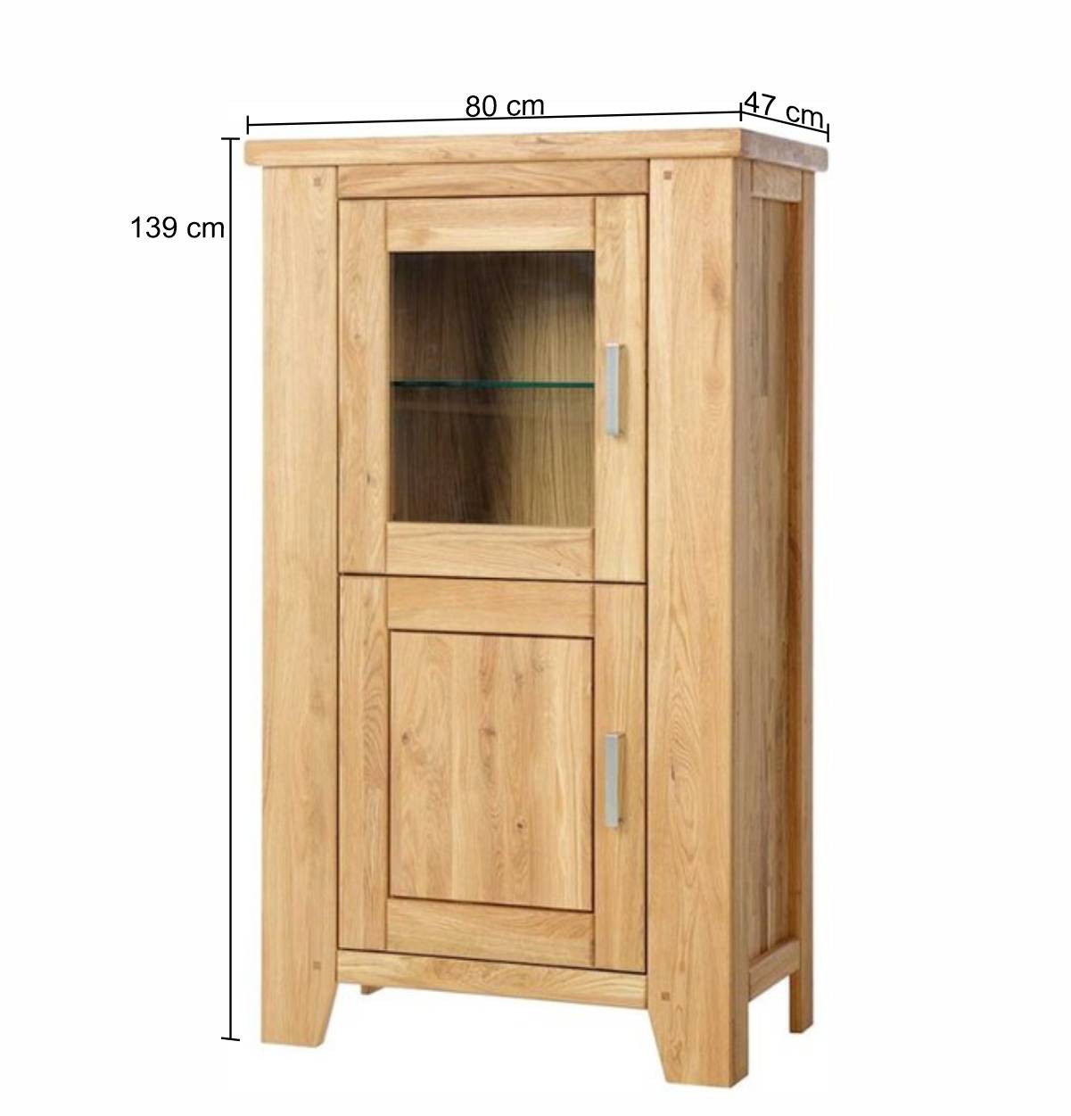 80x139x47 Kleiner Schrank aus Wildeiche - Miarizia