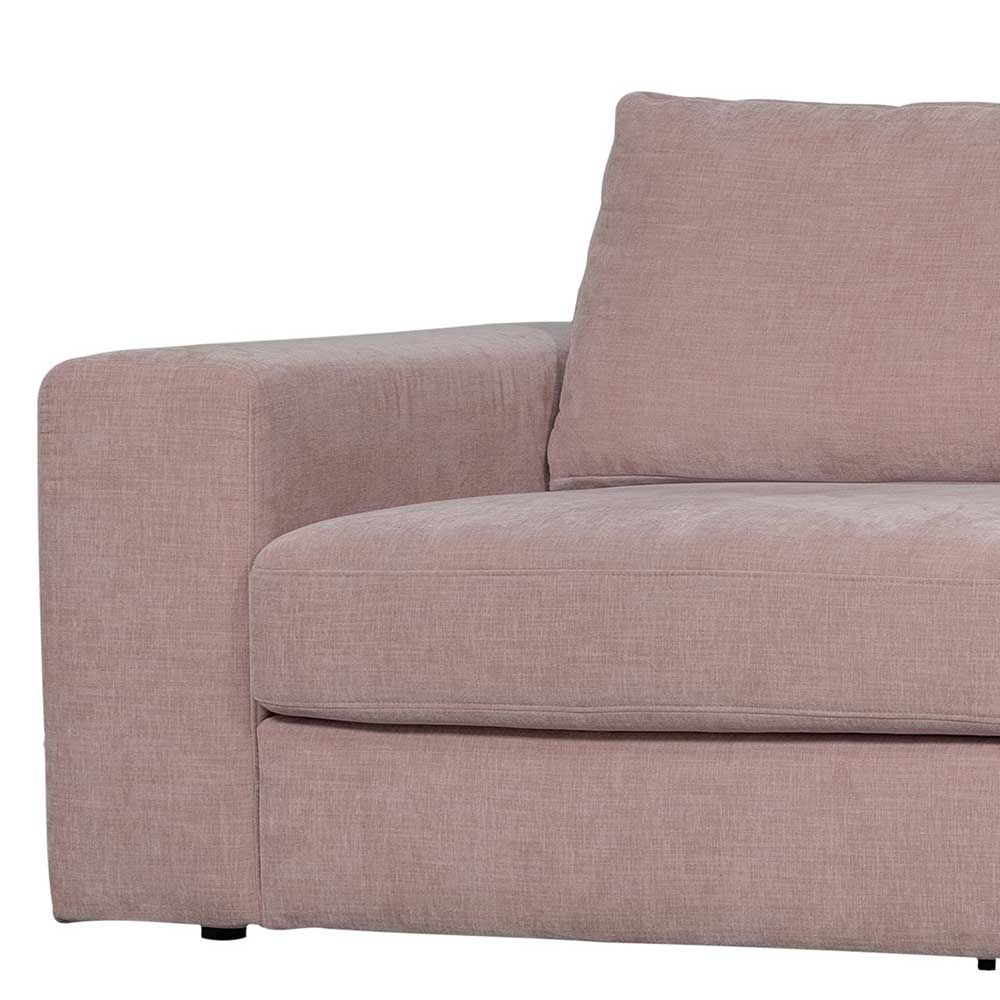 Couch mit Armlehne links in Rosa - Draschna