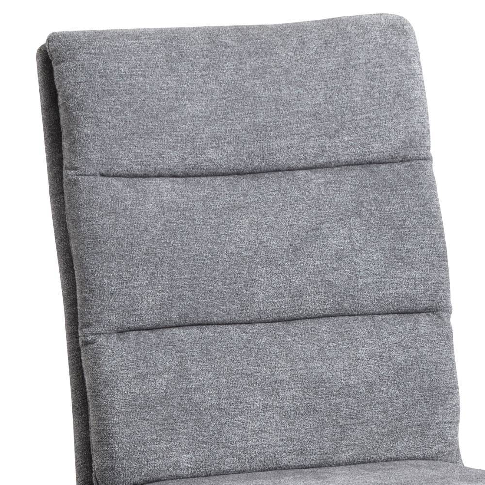 Küchenstühle in Grau Flockstoff - Pogarana (2er Set)