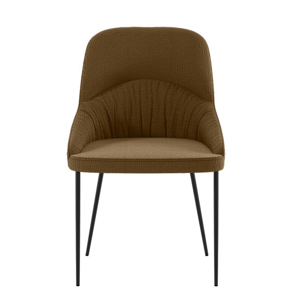 Polsterstühle in Braun und Schwarz - Francess (4er Set)