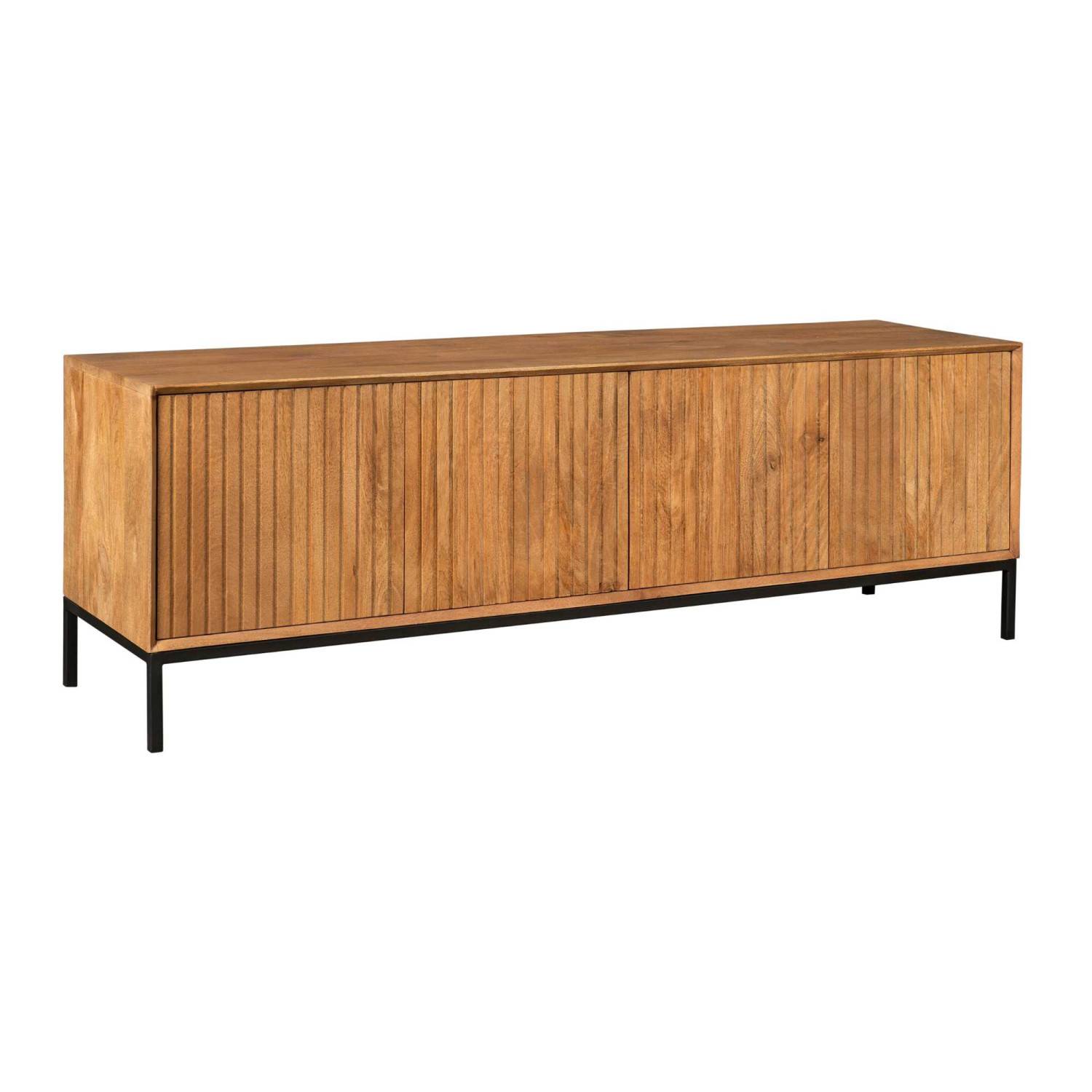 Natur TV Sideboard mit Rillenfront - Kojas I