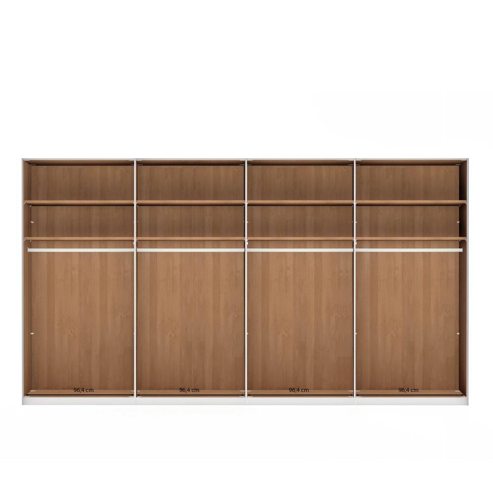 8-türiger Kleiderschrank mit Glasfront - Crucav