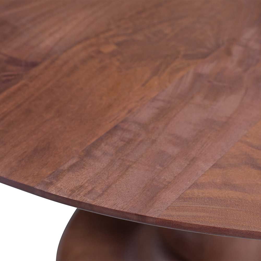 Runder Vintage Holztisch mit Säulenfuß - Estetica