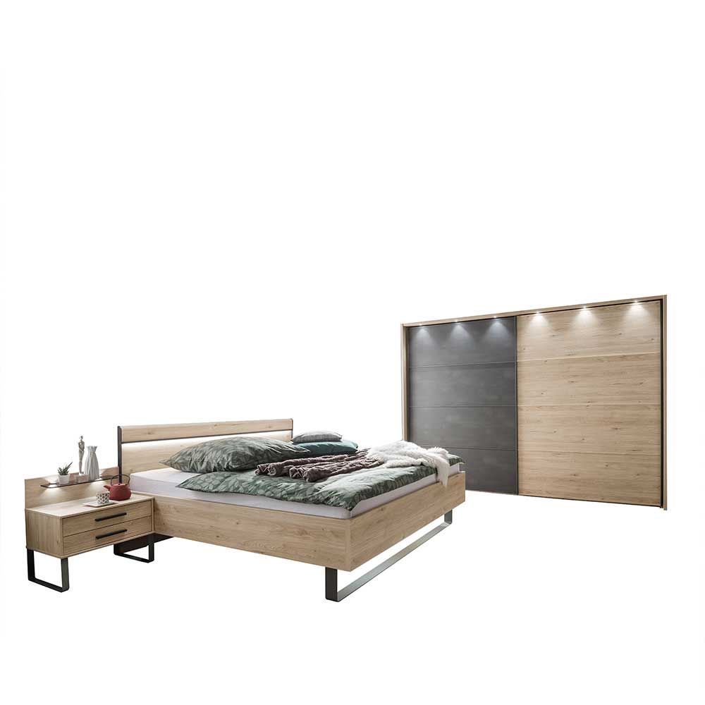 Loft Style Schlafzimmer komplett - Licruva (vierteilig)