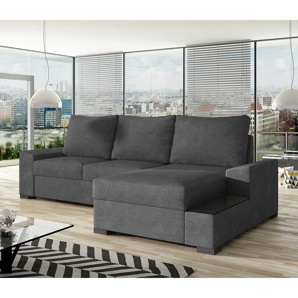 Samt-Ecksofa mit Schlaffunktion - Navarra