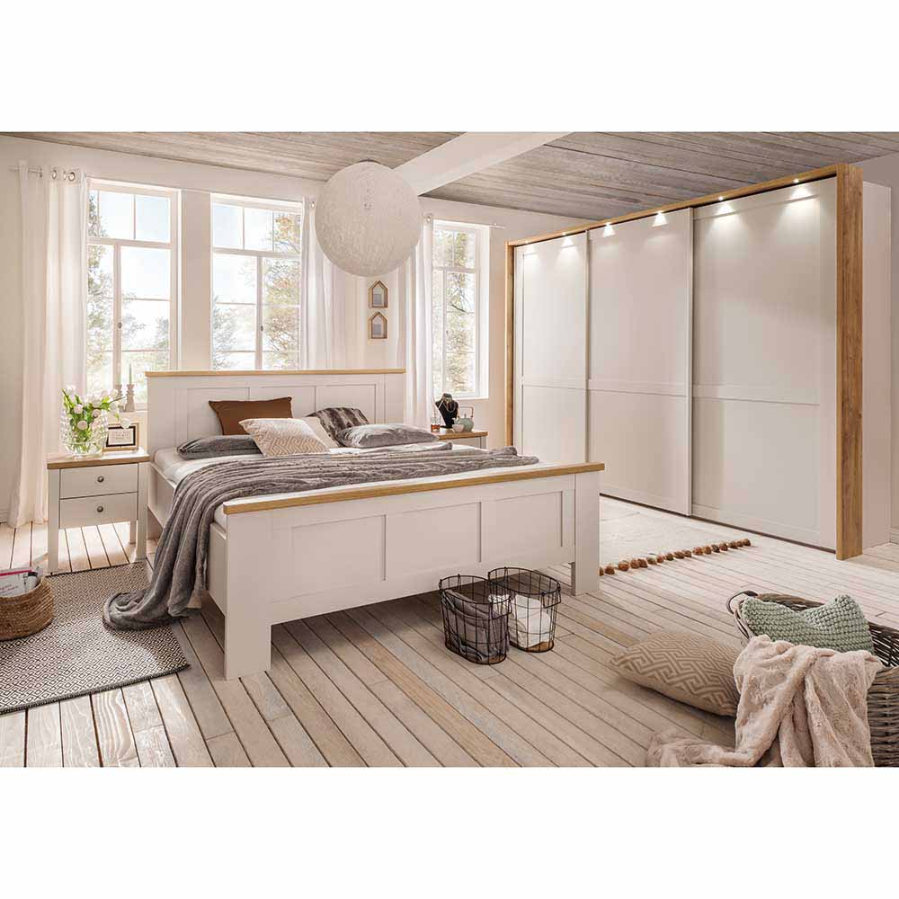 Schlafzimmermöbel Komplettset Utenia im Landhaus Stil (vierteilig)