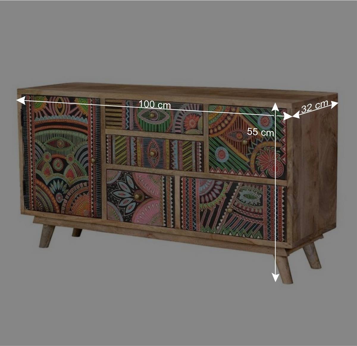 Boho Style Kommode handbemalt - Winner