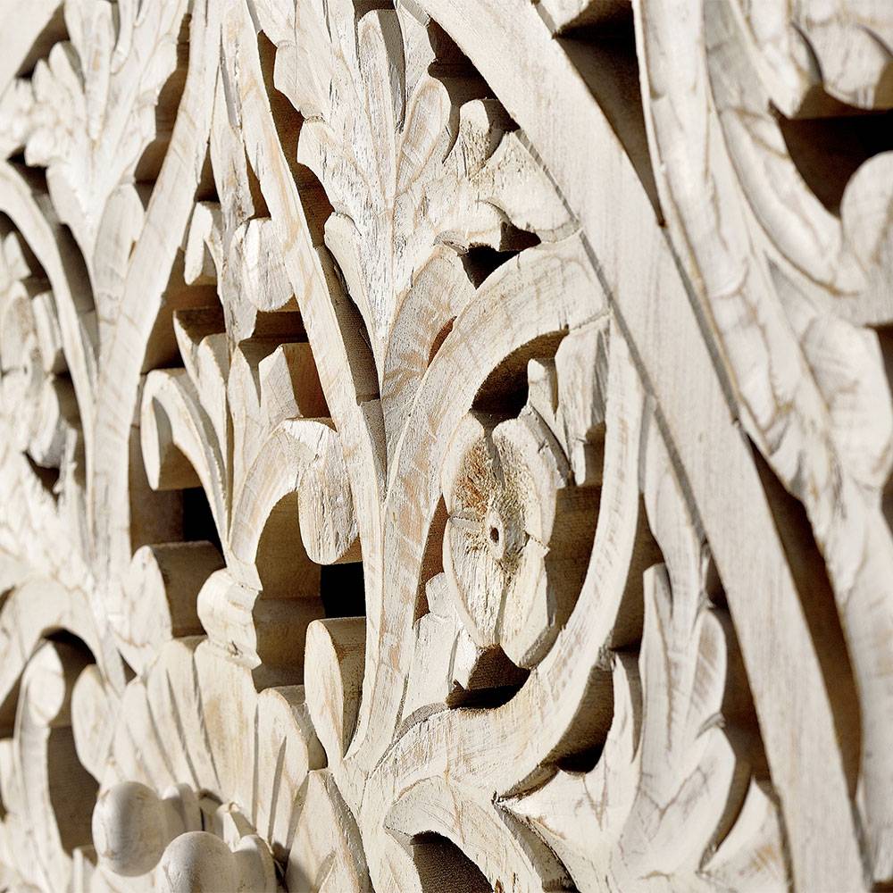 Vintage Schrank in Mangoholz White Wash - Fudorus