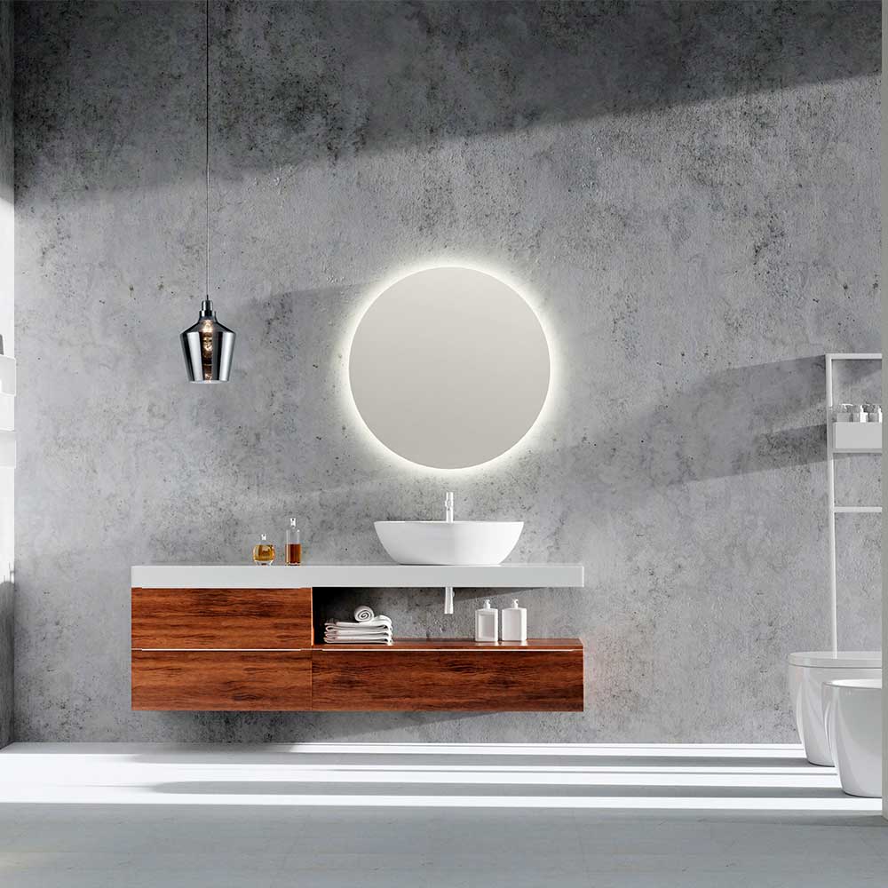 Runder Badezimmerspiegel mit Beleuchtung LED - Valva