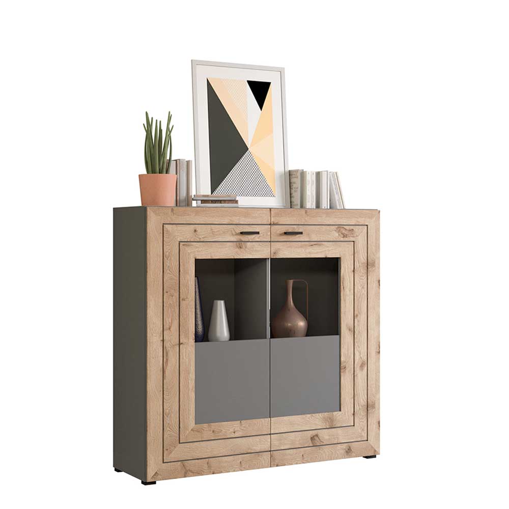 Designer Wohnwand Möbel 320 cm breit - Scarlett (dreiteilig)