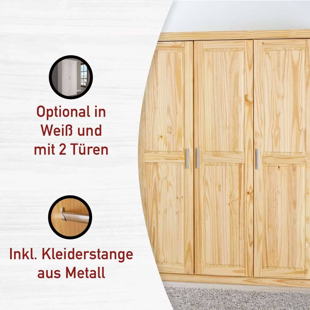 Kleiderschrank Nabrosia aus Massivholz