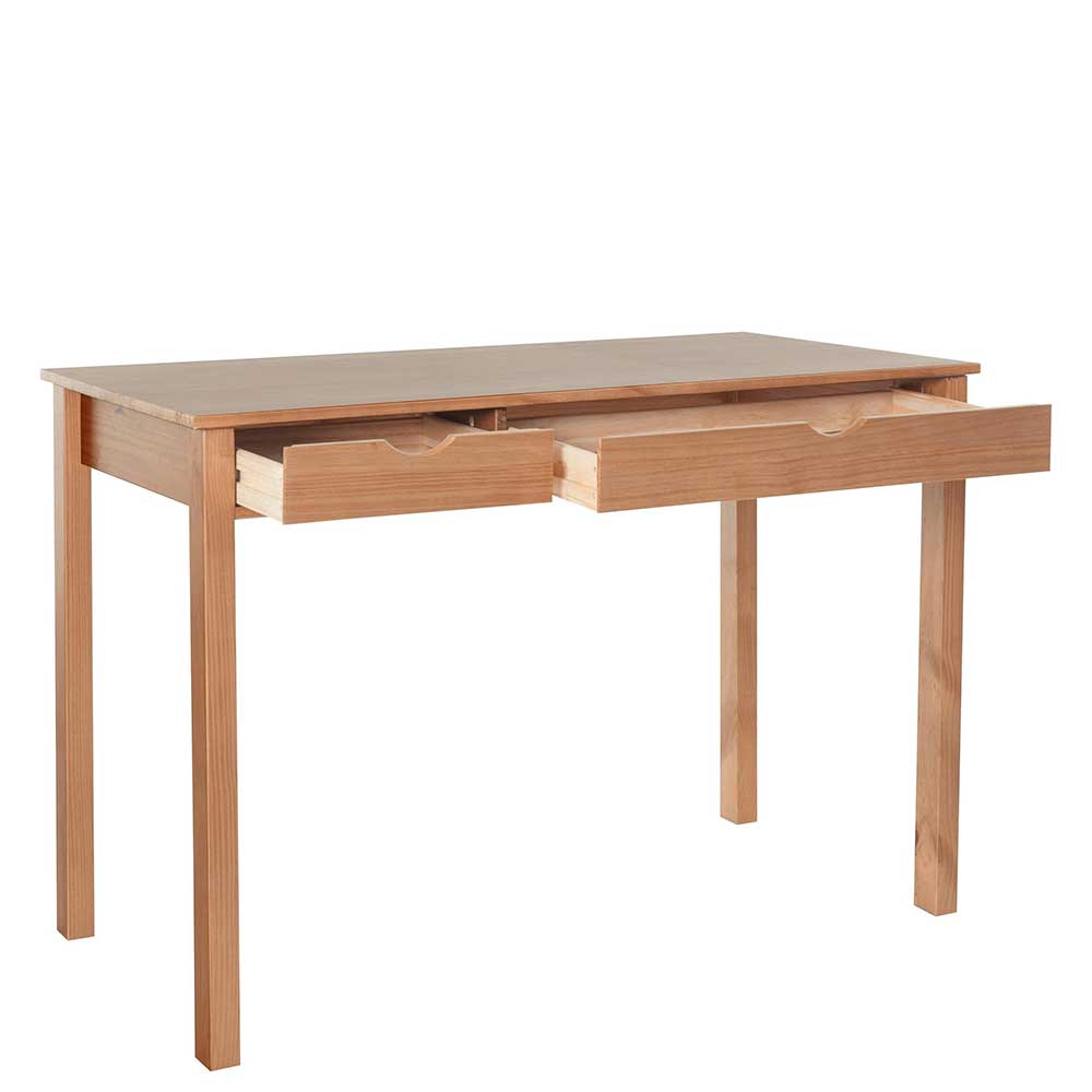 Schreibtisch aus Kiefer Massivholz gebeizt & geölt - Saracan