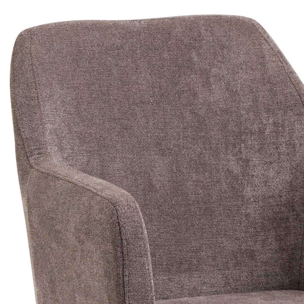 Küche Tischsessel in Braun Flockstoff - Faneno