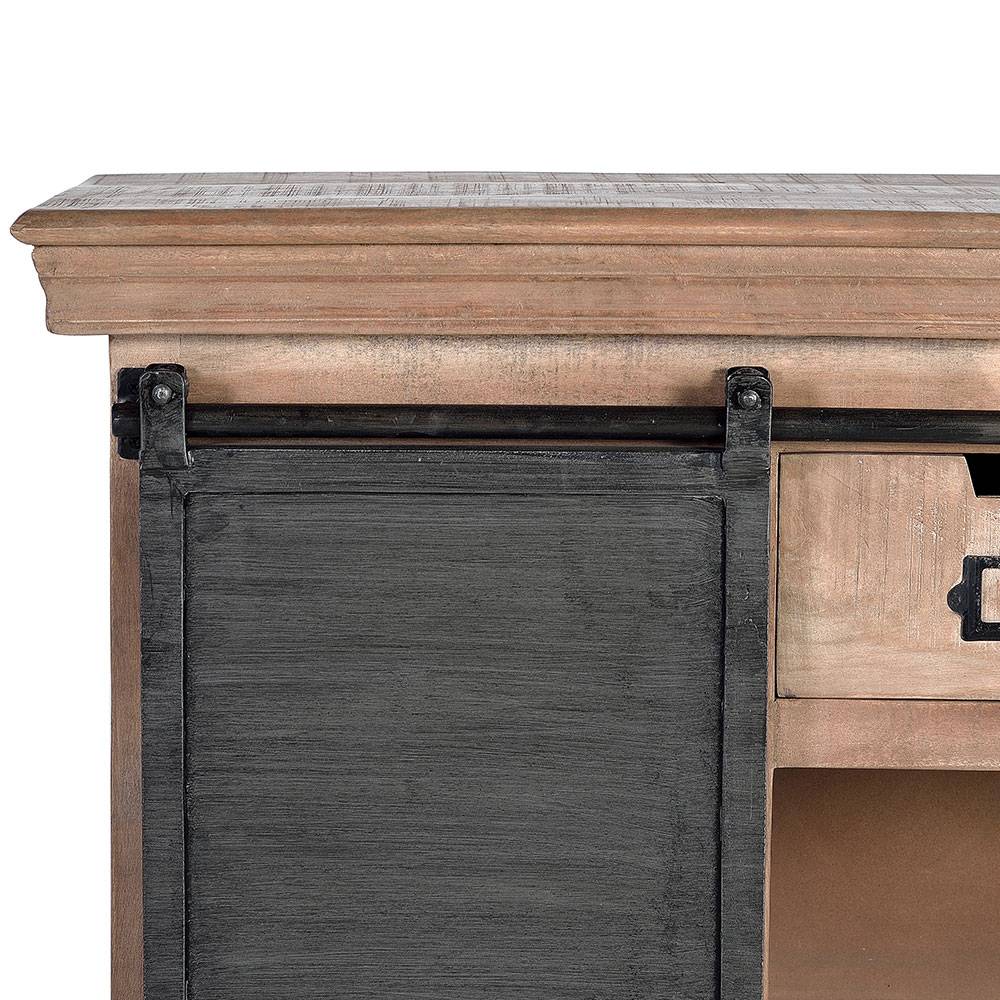 Industrial Chic Kommode aus Mangobaum Massivholz - Jantonia