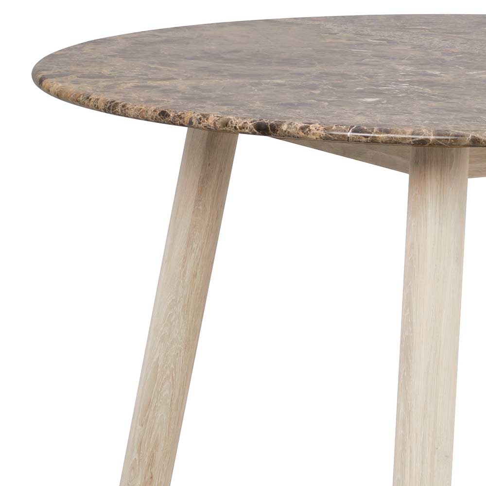 Runder Tisch mit Emperador Marmorplatte - Stacey