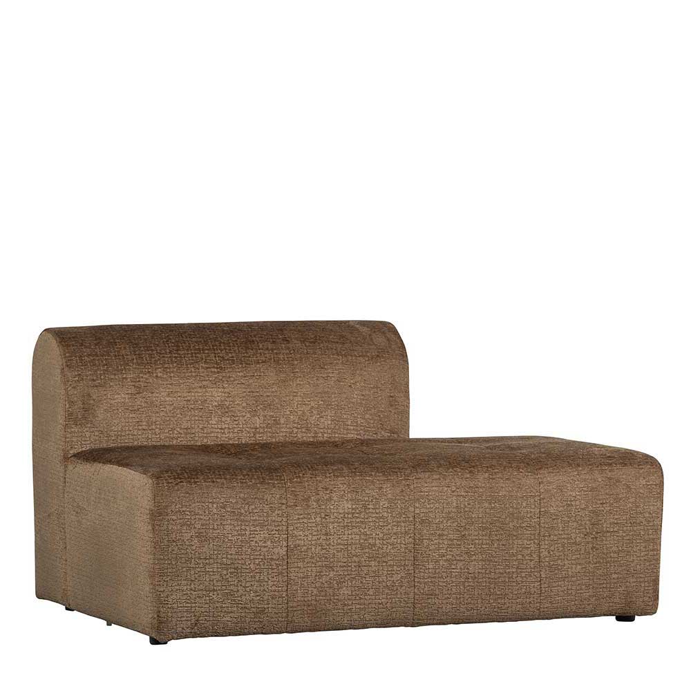 Couch Modul in Hellbraun Samt - Hairos