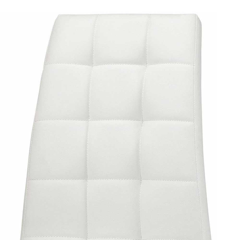Weißer Küchenstuhl aus Kunstleder - Oltervas (2er Set)