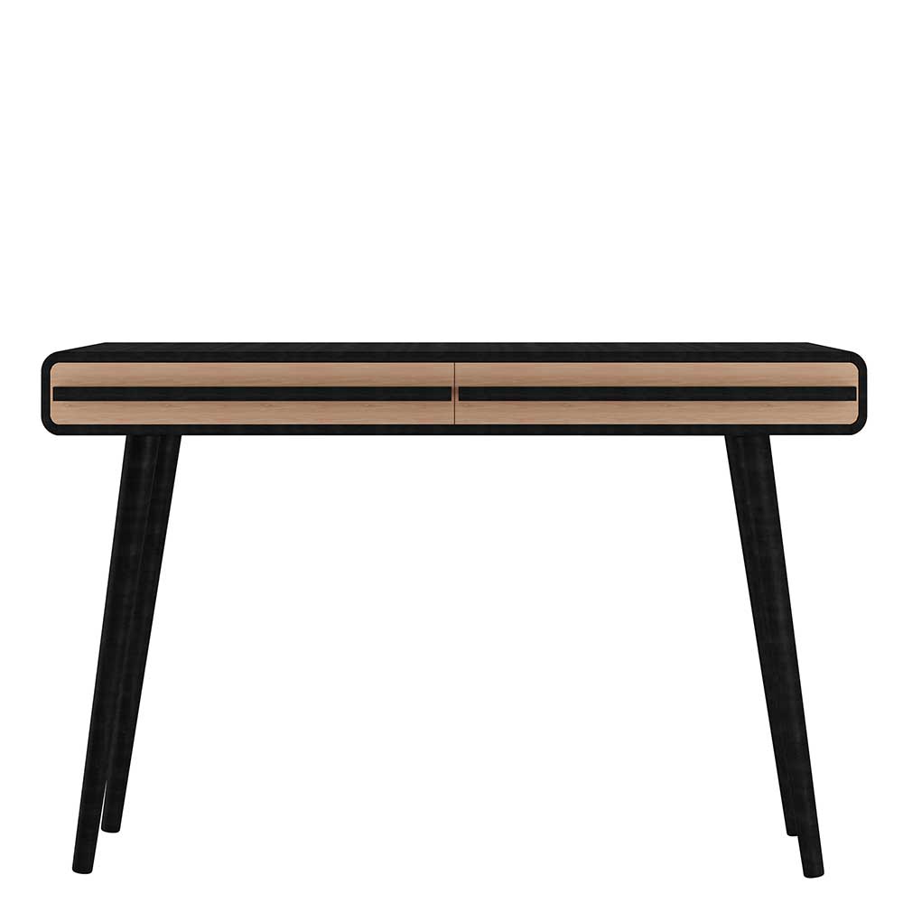 Design Schreibtisch in Schwarz mit Eiche - Diadani