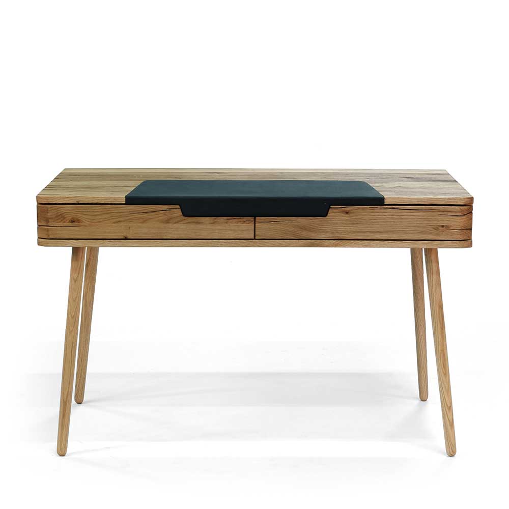 Design Asteiche Schreibtisch mit Leder - Vastillo