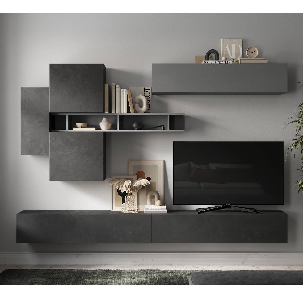 TV Anbauwand Kombi modern - Katalo (siebenteilig)