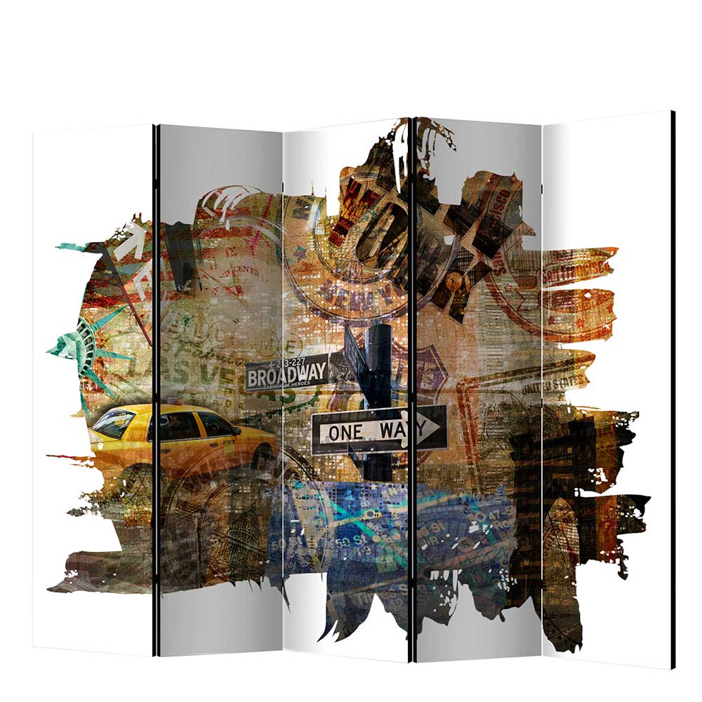 Cooler Paravent mit New York Collage - Lessing