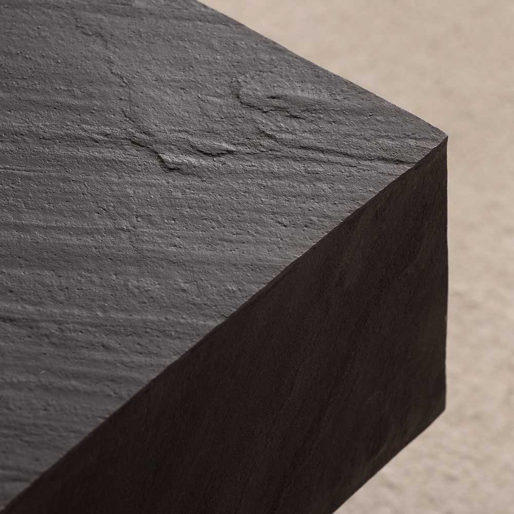 Design Couchtisch in 3D Steinoptik Schwarz - Sanatate