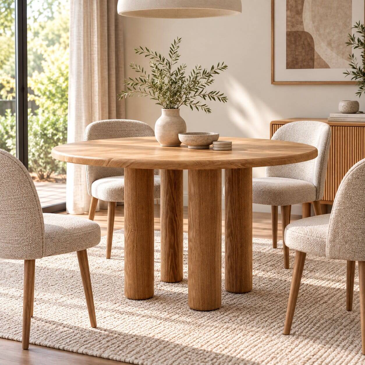 Retro Design Esstisch in Esche - Calming