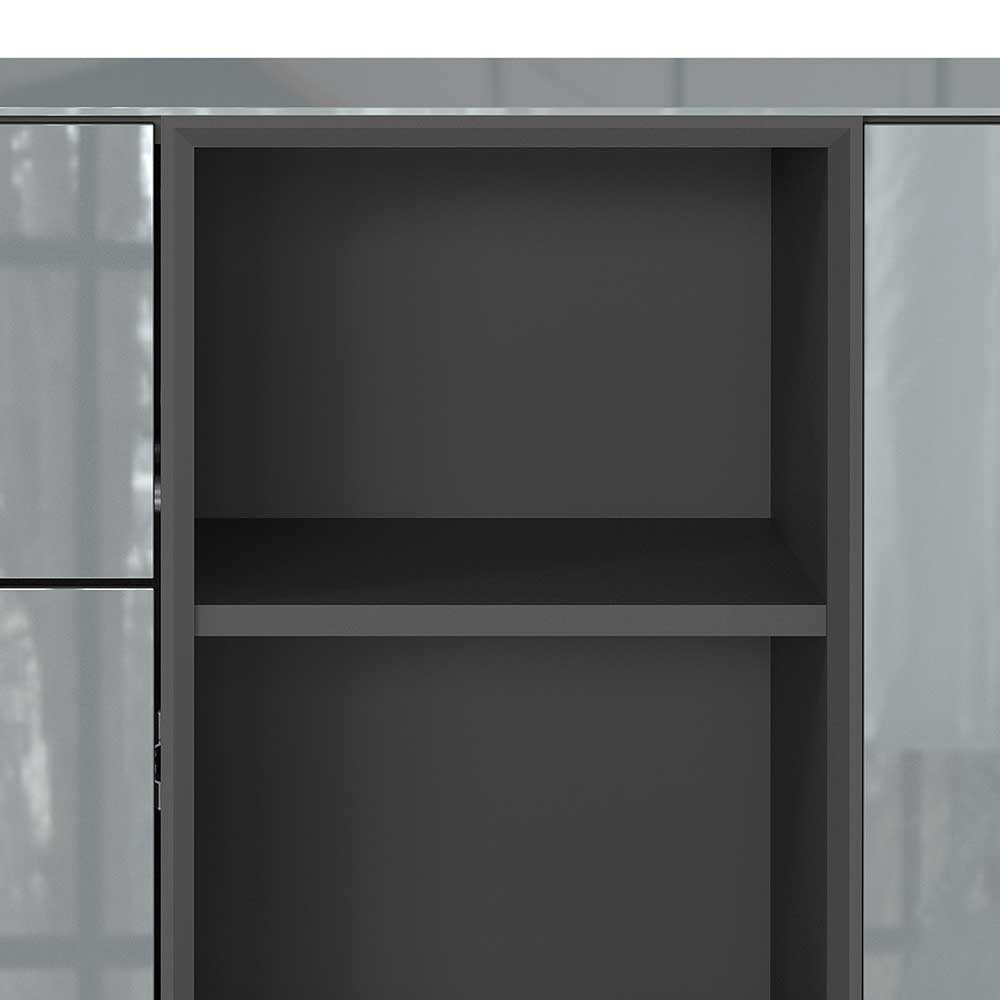 Sideboard in Silbergrau Glasbeschichtung - Bescion