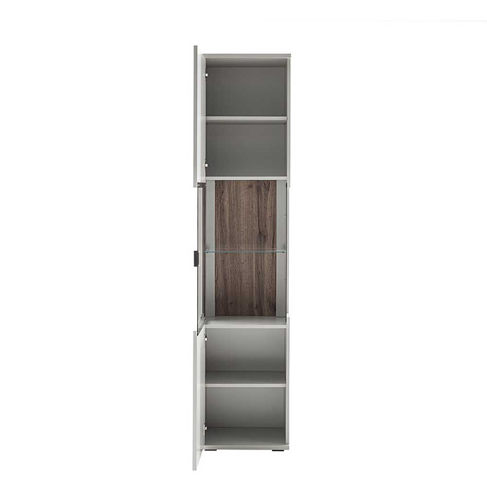 TV Lowboard & Vitrine & Wandboard Set - Apulco (dreiteilig)