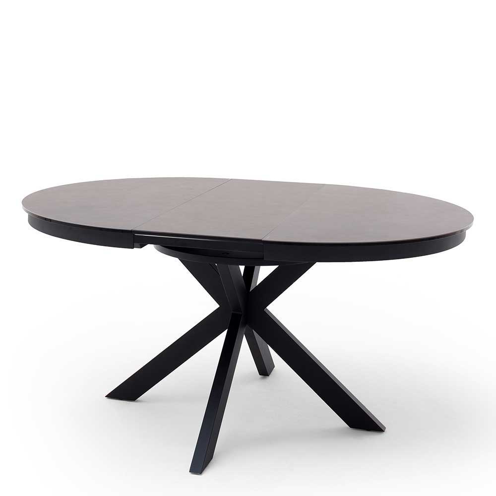 Eleganter Tisch rund & vier Armlehnstühle - Horiconta (fünfteilig)