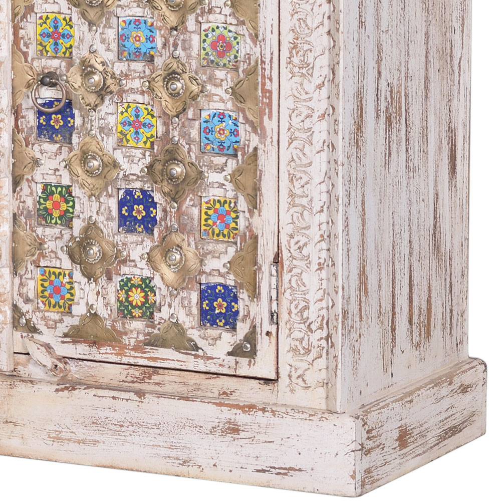 Shabby Chic Sideboard in Antikweiß - Mirell