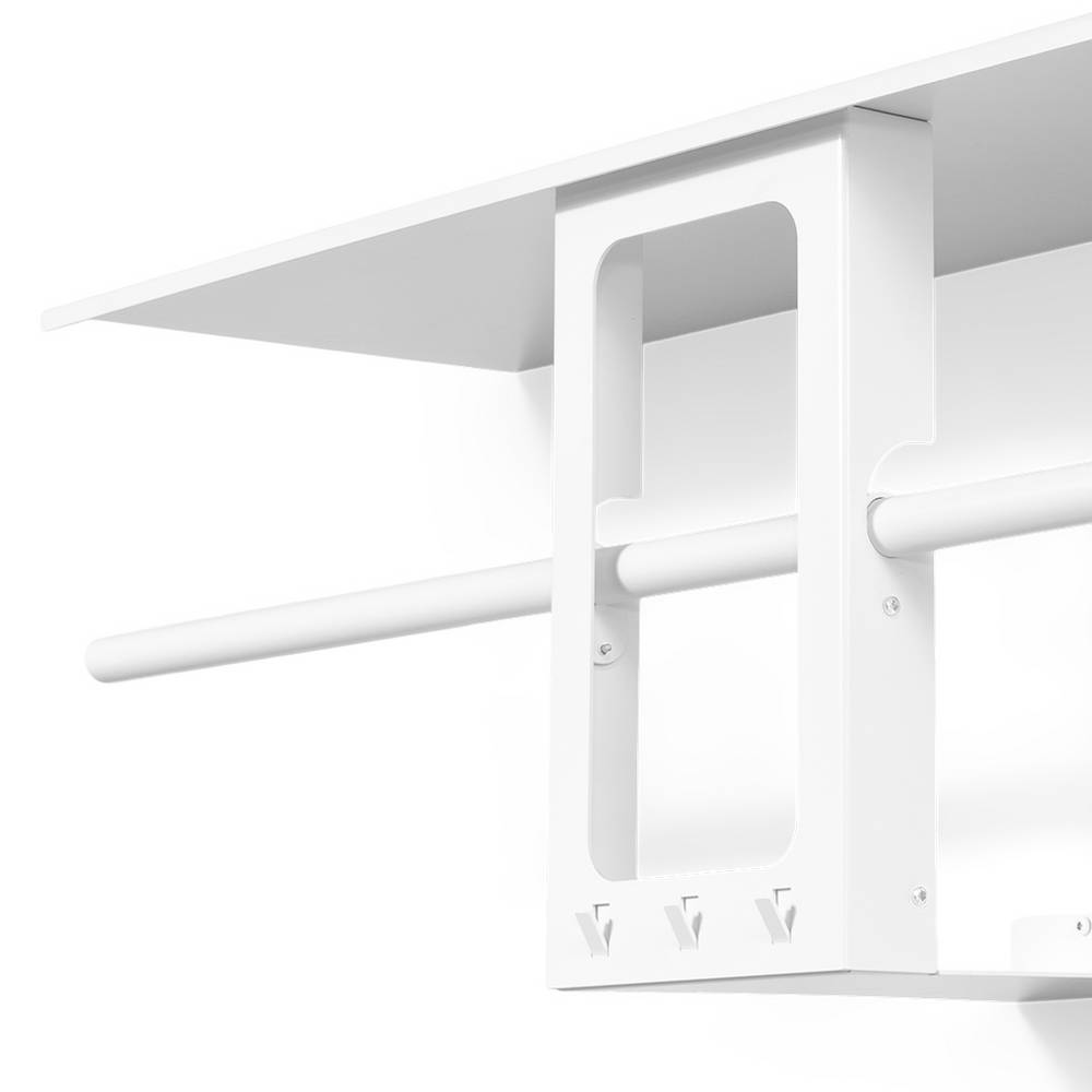 Design-Wandgarderobe in Weiß Stahl - Ionesa
