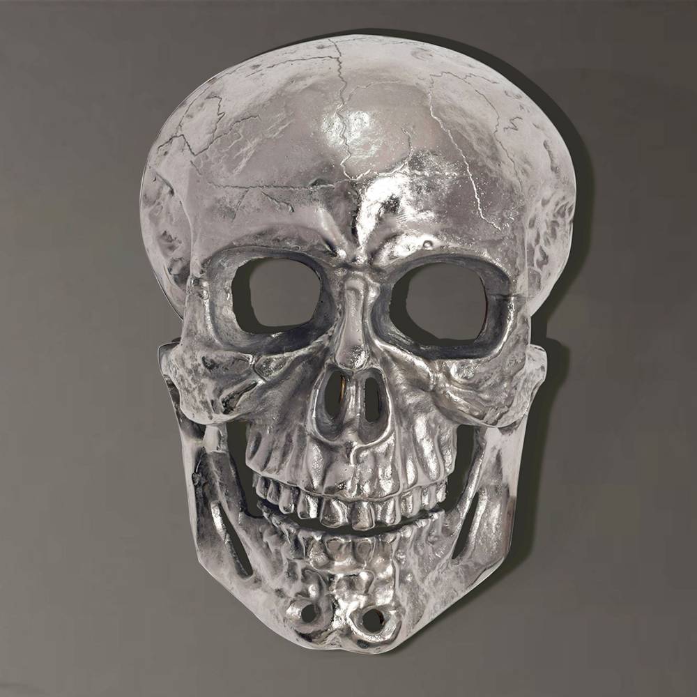 Totenkopf Wanddekoration in Silber - Prozatur