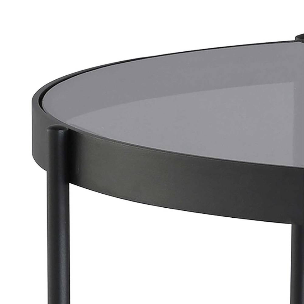 Rauchglas Couchtisch in Schwarz - Coolianda