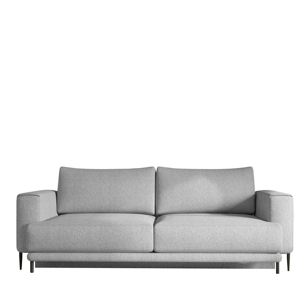 Chenille Bettsofa in Hellgrau - Marile