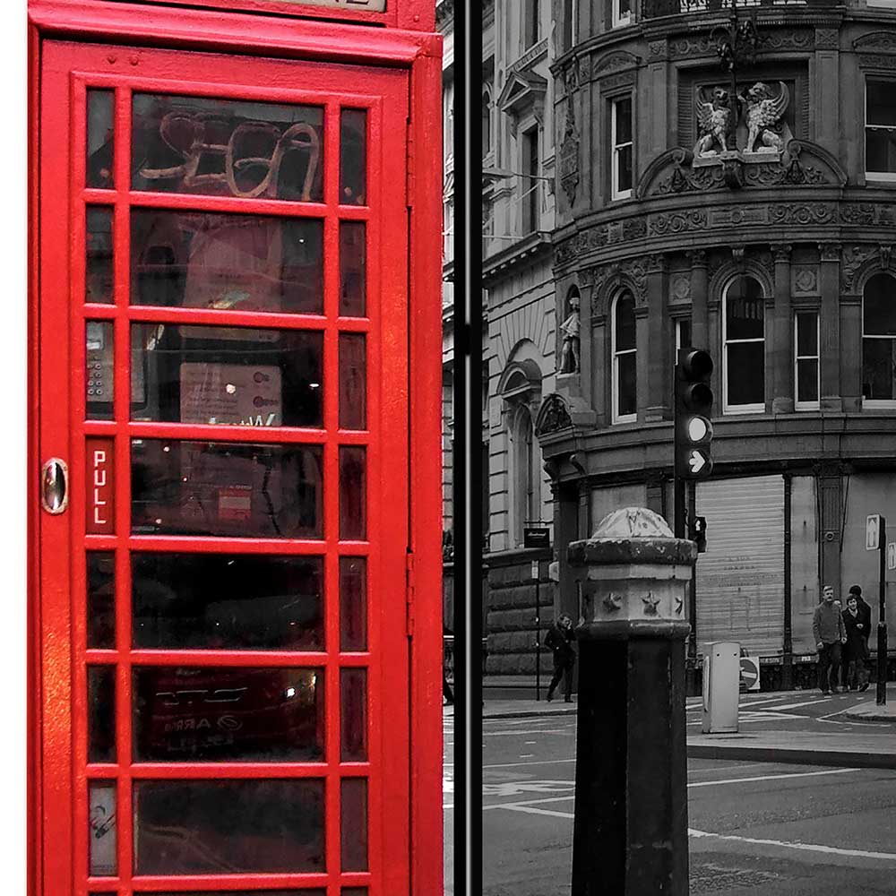 Fotodruck Paravent London Telefonzelle Bus - Lioscas