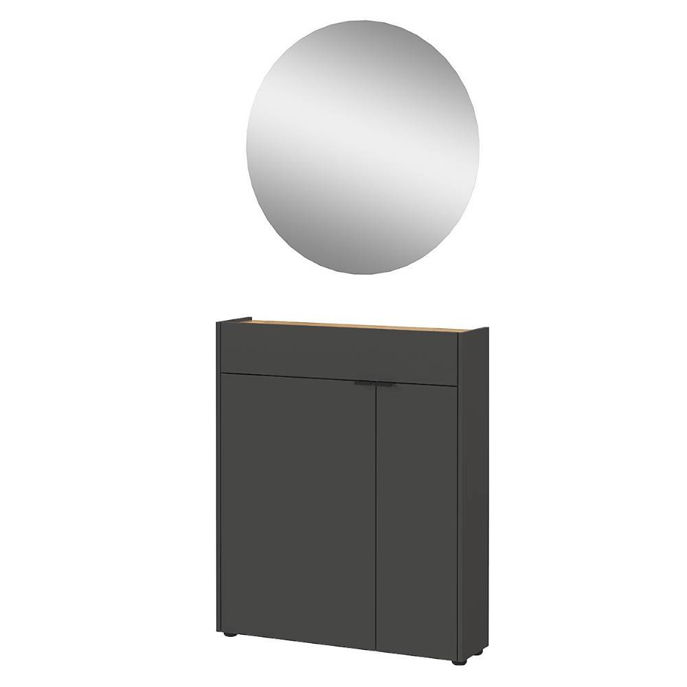 Flurschrank und Spiegel Set - Sidgarus (zweiteilig)