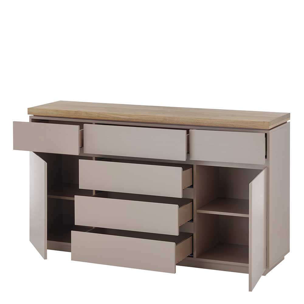 150x86x40 Moderne Kombi-Kommode in Taupe - Anja