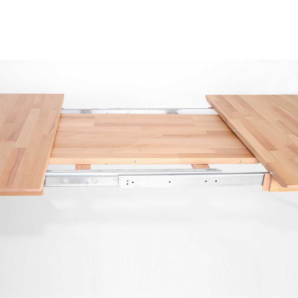 Verlängerbarer Holztisch mit Einlegeplatte Belafoma aus massiver Eiche