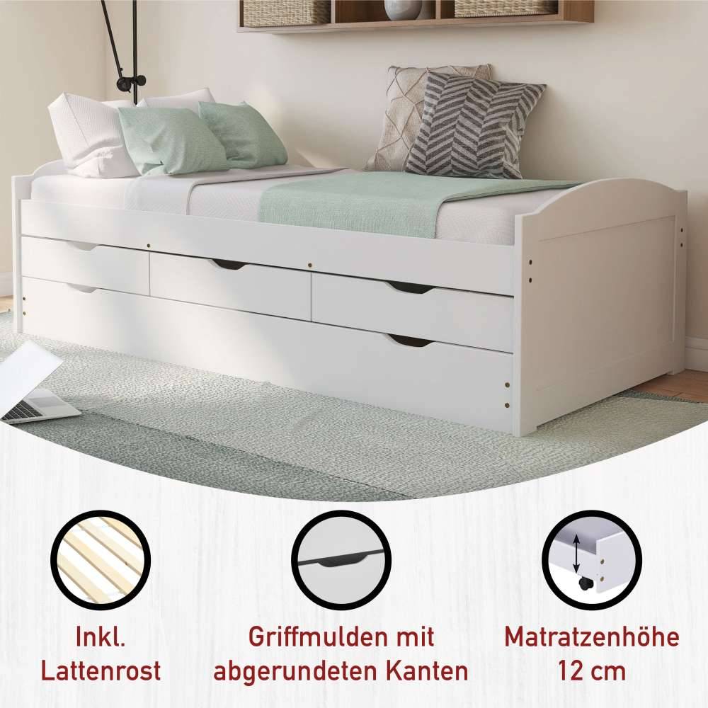 Bett Nanini in Weiß