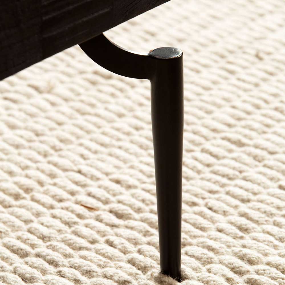 Quadratischer Design-Couchtisch in Schwarz - Gluvizia