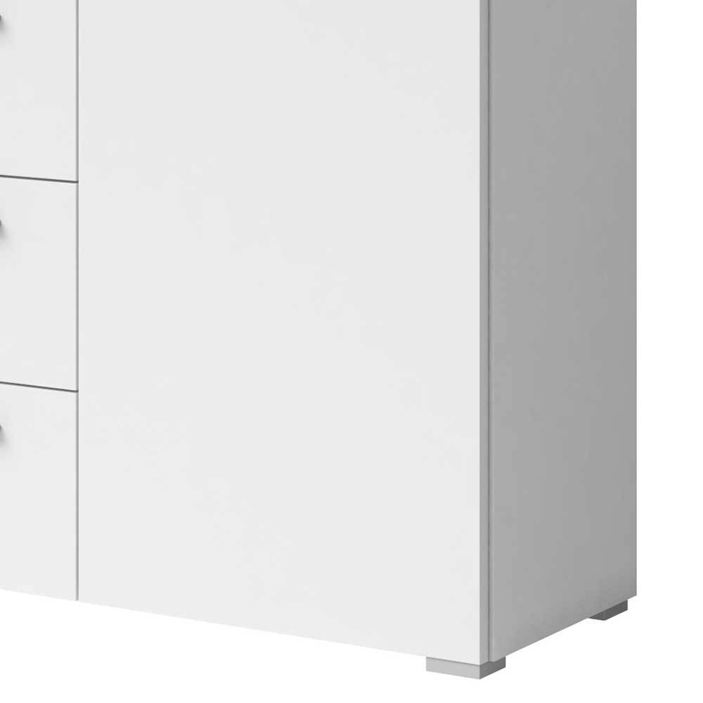 132x93x38 cm Weiße Kommode mit zwei Türen - Juleste