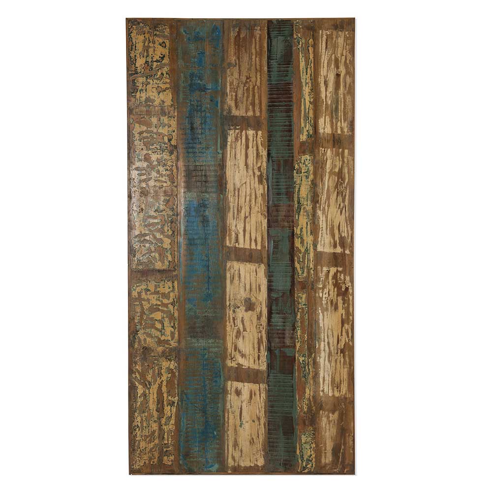 Design Esszimmertisch mit Altholzplatte mehrfarbig - Mora