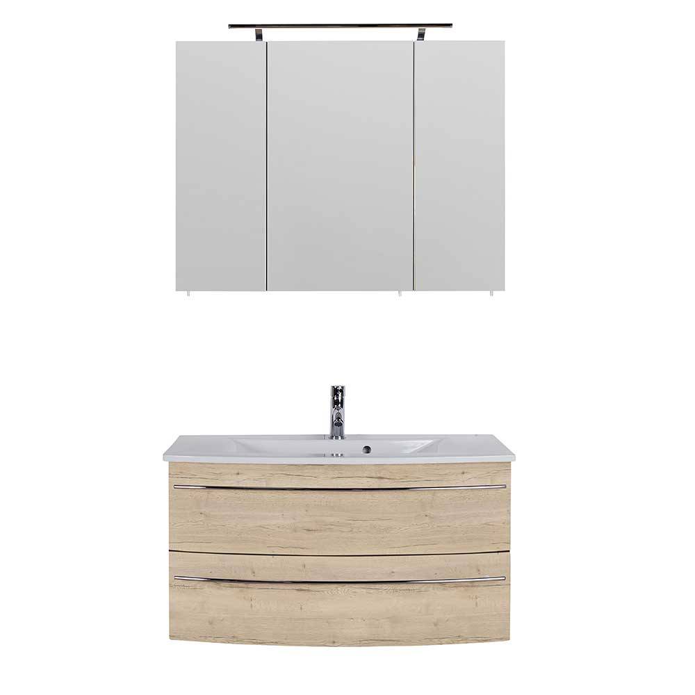 Badezimmer Spiegelschrank und Waschtisch - Lideonaru (zweiteilig)